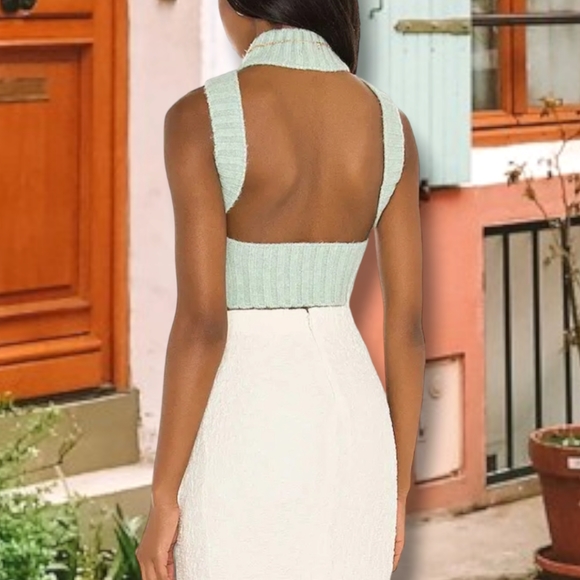 For Love & Lemons Dominique Crop Sweater Tank. Size L. NWT - Picture 3 of 9